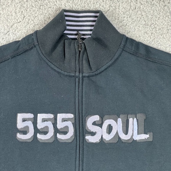 Triple Five Soul Track Jacket Full Zip-Up Y2K Streetwear Black Women's L VTG NWT - Picture 3 of 14